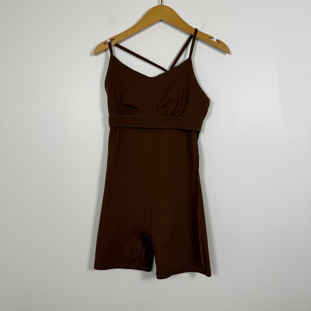 🤎 Girlfriend Collective Barre Unitard – Earth Size M Like New Recycled Material - Picture 7 of 7